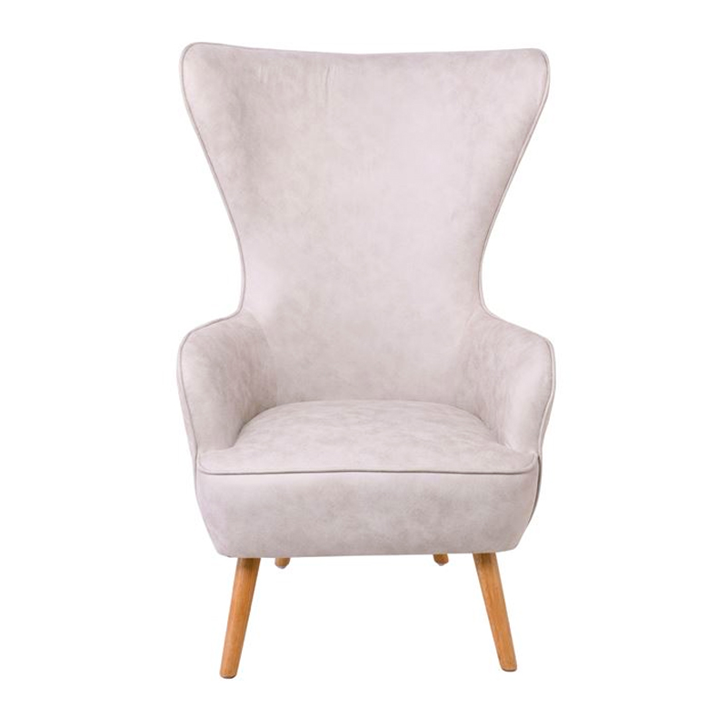 DOVELA Armchair Quilted Fabric Ecru