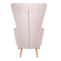 DOVELA Armchair Quilted Fabric Ecru