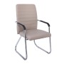 COLLET Visitor Armchair/Chromed Frame/Cappuccino Pu