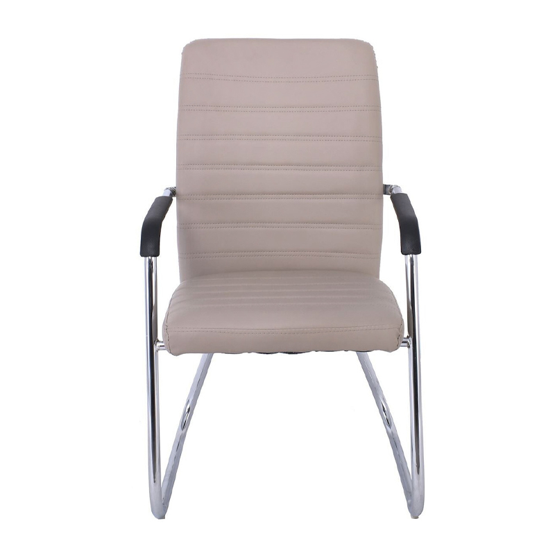 COLLET Visitor Armchair/Chromed Frame/Cappuccino Pu