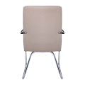 COLLET Visitor Armchair/Chromed Frame/Cappuccino Pu
