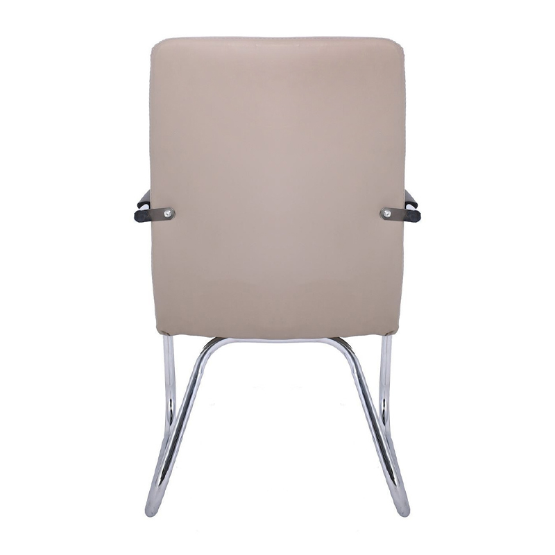 COLLET Visitor Armchair/Chromed Frame/Cappuccino Pu