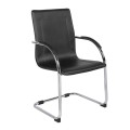 OMIKRON Visitor Armchair, Pvc Black