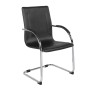 Omikron guest chair with Pvc coating in black color 58x63x94cm.