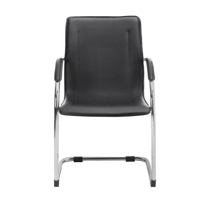 OMIKRON Visitor Armchair, Pvc Black