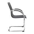 OMIKRON Visitor Armchair, Pvc Black