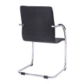 OMIKRON Visitor Armchair, Pvc Black