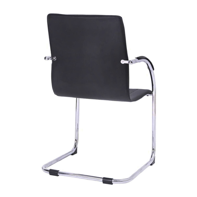 OMIKRON Visitor Armchair, Pvc Black