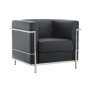 GENOVA Armchair Inox/Black Pu