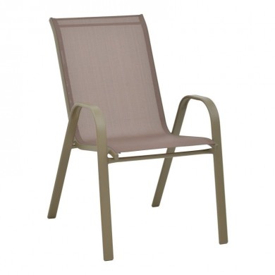 Armchair metal champagne 54x74x91cm