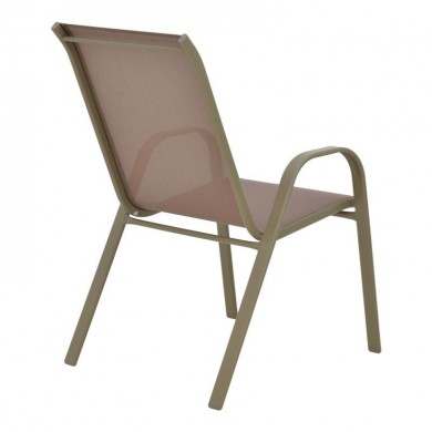 Armchair metal champagne 54x74x91cm