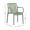 MODA-H Stackable Armchair PP-UV Green