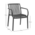 MODENA Stackable Armchair PP-UV Anthracite