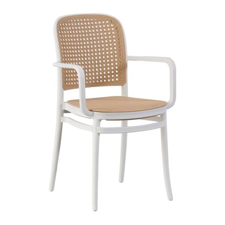 FLORENCE Stacking Armchair PP White/Beige