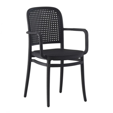 FLORENCE Stacking Armchair PP Black