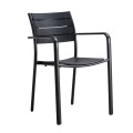 SAGA Armchair Metal Black/PP-UV Black