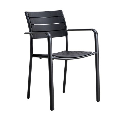 SAGA Armchair Metal Black/PP-UV Black