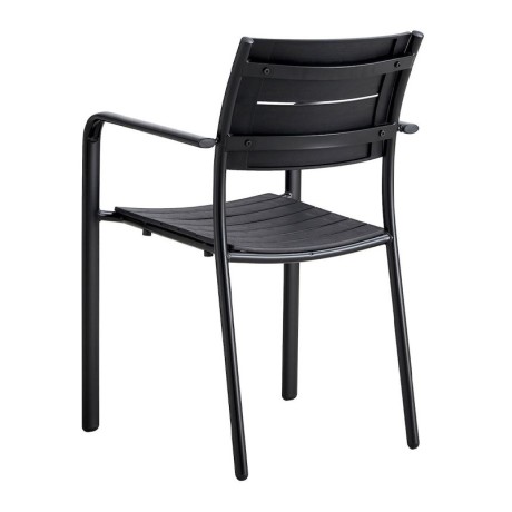 SAGA Armchair Metal Black/PP-UV Black