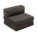 Πολυθρόνα - κρεβάτι Comfort Megapap υφασμάτινη χρώμα ανθρακί 95x95x75εκ.