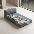 Πολυθρόνα - κρεβάτι Comfort Megapap υφασμάτινη χρώμα μέντα 95x95x75εκ.