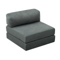 Πολυθρόνα - κρεβάτι Comfort Megapap υφασμάτινη χρώμα μέντα 95x95x75εκ.