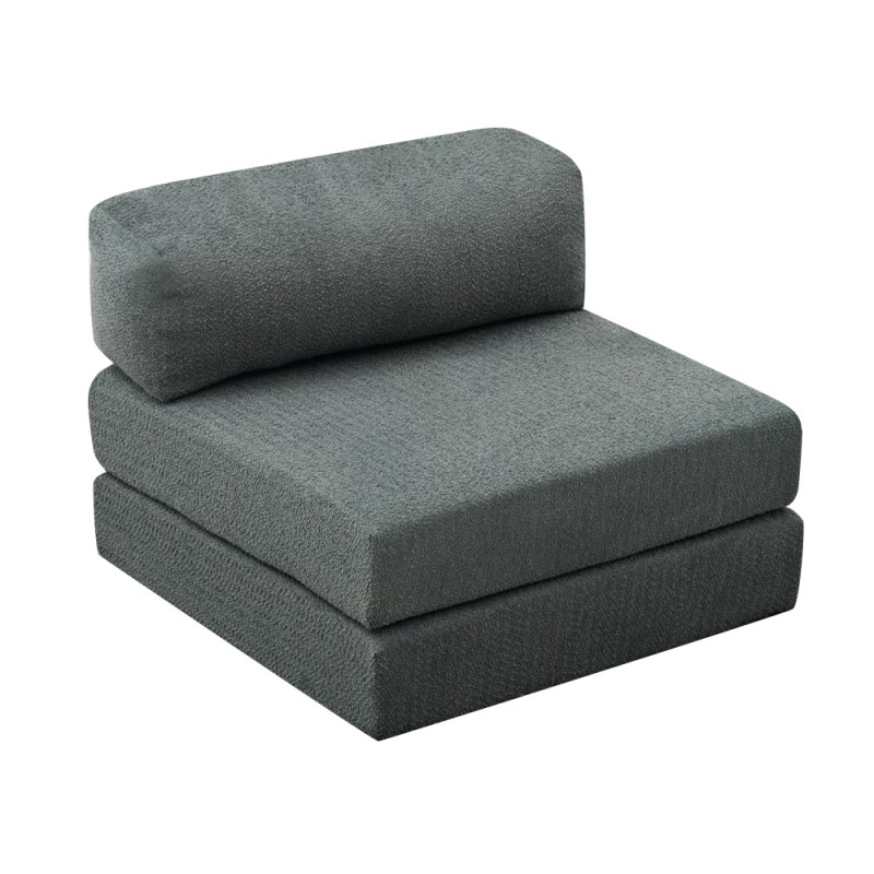 Πολυθρόνα - κρεβάτι Comfort Megapap υφασμάτινη χρώμα μέντα 95x95x75εκ.