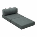 Πολυθρόνα - κρεβάτι Comfort Megapap υφασμάτινη χρώμα μέντα 95x95x75εκ.