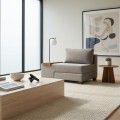 Perenna Megapap fabric single armchair with bed in grey color 116x93x83cm.