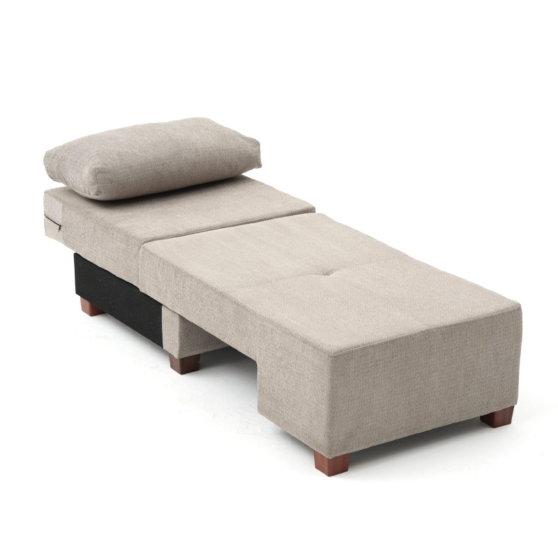 Perenna Megapap fabric single armchair with bed in grey color 116x93x83cm.