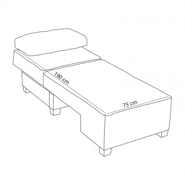 Πολυθρόνα - κρεβάτι Perenna Megapap υφασμάτινη χρώμα γκρι 116x93x83εκ.