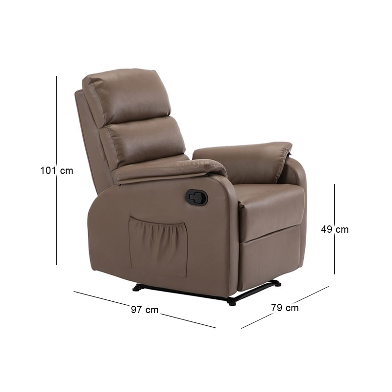 COMFORT Massage Armchair Relax Cappuccino Pu