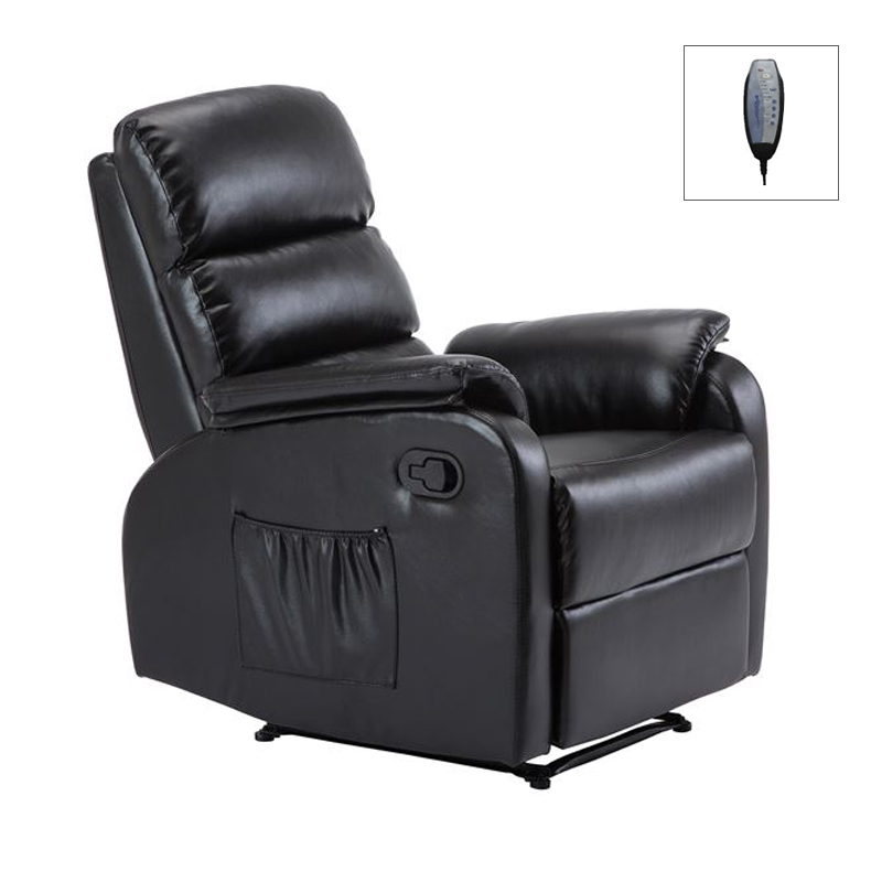 COMFORT Massage Armchair Relax Black Pu
