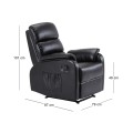 COMFORT Massage Armchair Relax Black Pu