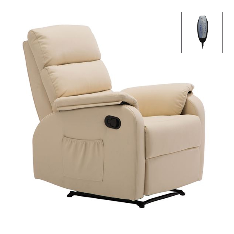 COMFORT Massage Armchair Relax Beige Pu