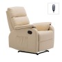 COMFORT Massage Armchair Relax Beige Pu