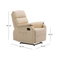 COMFORT Massage Armchair Relax Beige Pu