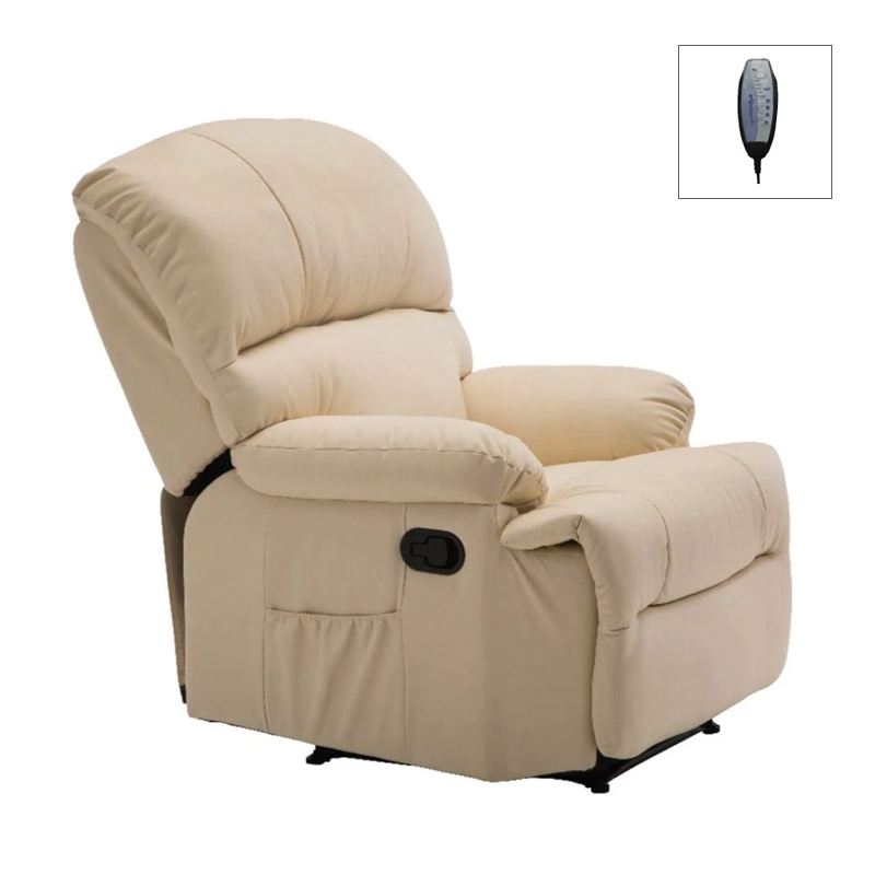 SPACE Massage Armchair Beige Pu