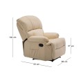 SPACE Massage Armchair Beige Pu