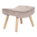 ALMA Set Armchair & Stool, Velure Light Brown (K/D)