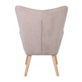 ALMA Set Armchair & Stool, Velure Light Brown (K/D)