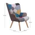 MARON Armchair Patchwork Fabric