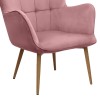 Lily Megapap velvet armchair with stool in rotten apple color 70x62x98cm.