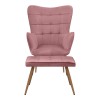 Lily Megapap velvet armchair with stool in rotten apple color 70x62x98cm.