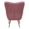 Lily Megapap velvet armchair with stool in rotten apple color 70x62x98cm.