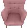 Lily Megapap velvet armchair with stool in rotten apple color 70x62x98cm.