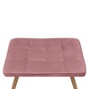 Lily Megapap velvet armchair with stool in rotten apple color 70x62x98cm.