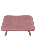 Lily Megapap velvet armchair with stool in rotten apple color 70x62x98cm.