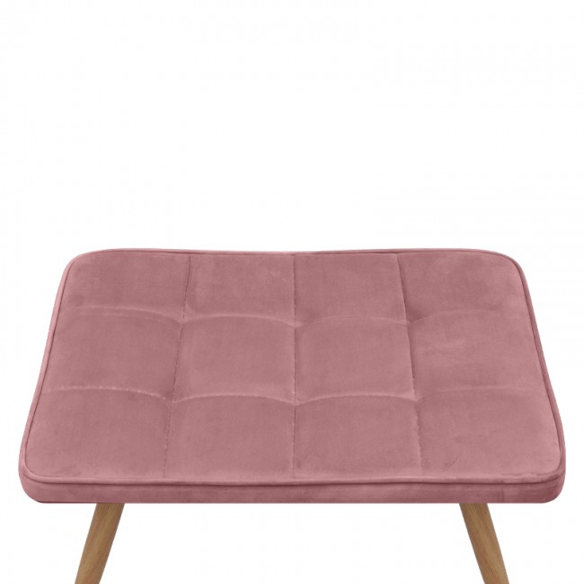Lily Megapap velvet armchair with stool in rotten apple color 70x62x98cm.