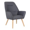NATTALY Armchair Grey Nabuk Fabric K/D