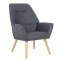 NATTALY Armchair Grey Nabuk Fabric K/D